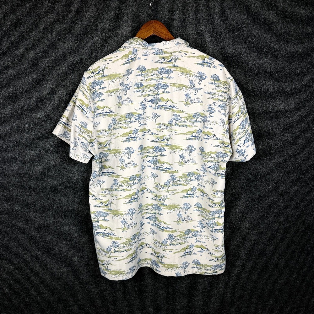 Eddie Bauer Shirt Men XL White Landscape Nature Graphic Mesh Back Hiking Camp - Picture 5 of 14